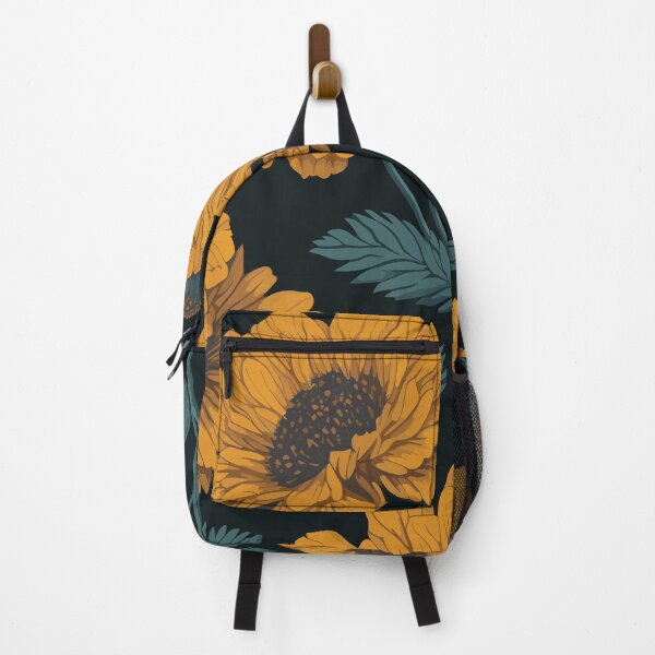 Item preview, Marigold Flower and Leaves Pattern on Black designed and sold by GraphicsClub.