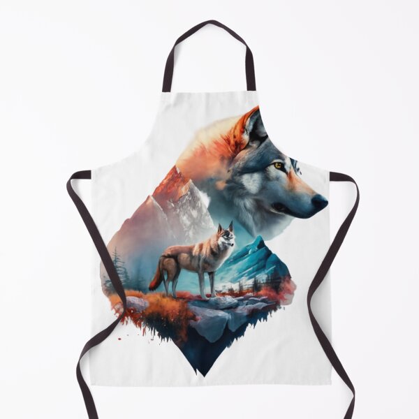Item preview, Natural Harmony: Double Exposure of the Wolf and the Mountain designed and sold by WilsonMiller-.