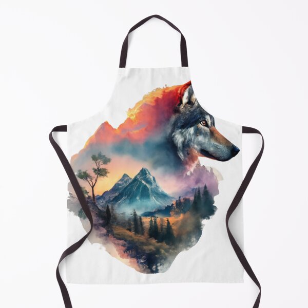 Item preview, Wild Alliance: Wolf and Mountain in Watercolor designed and sold by WilsonMiller-.