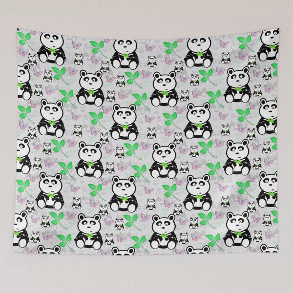 Item preview, Aesthetic Panda Pattern Design designed and sold by PatternTitan.