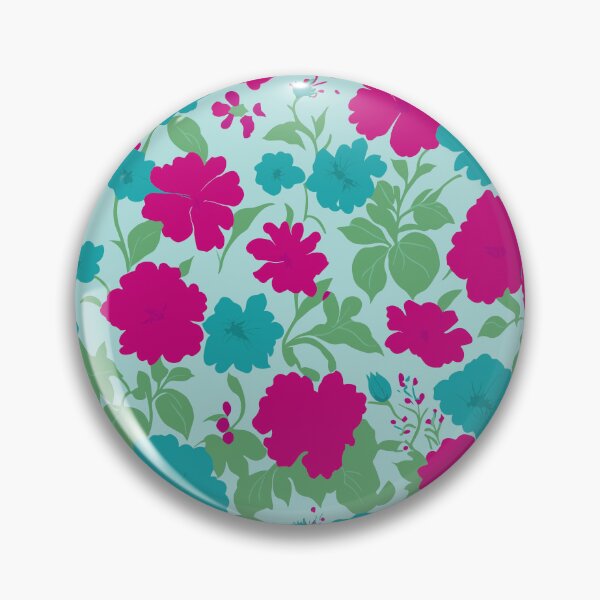 Item preview, Aqua Green and Fuchsia Floral Pattern designed and sold by GraphicsClub.