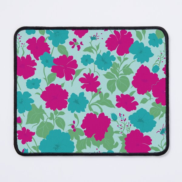 Item preview, Aqua Green and Fuchsia Floral Pattern designed and sold by GraphicsClub.
