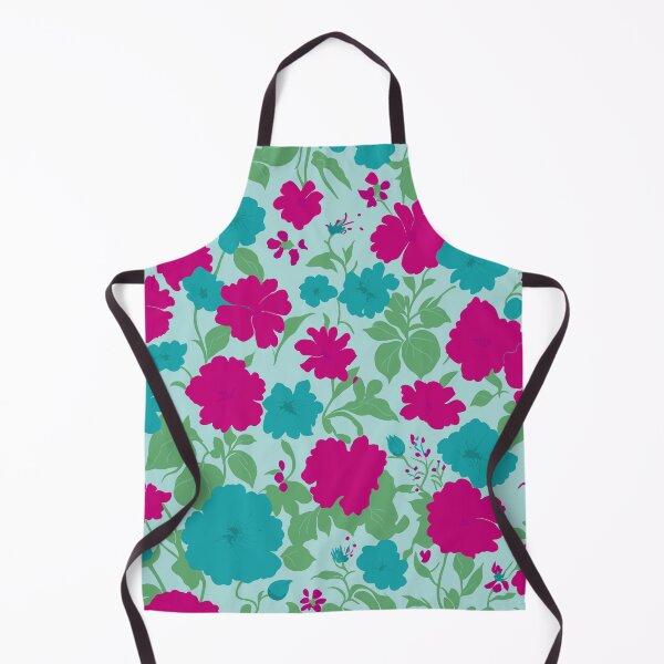 Item preview, Aqua Green and Fuchsia Floral Pattern designed and sold by GraphicsClub.