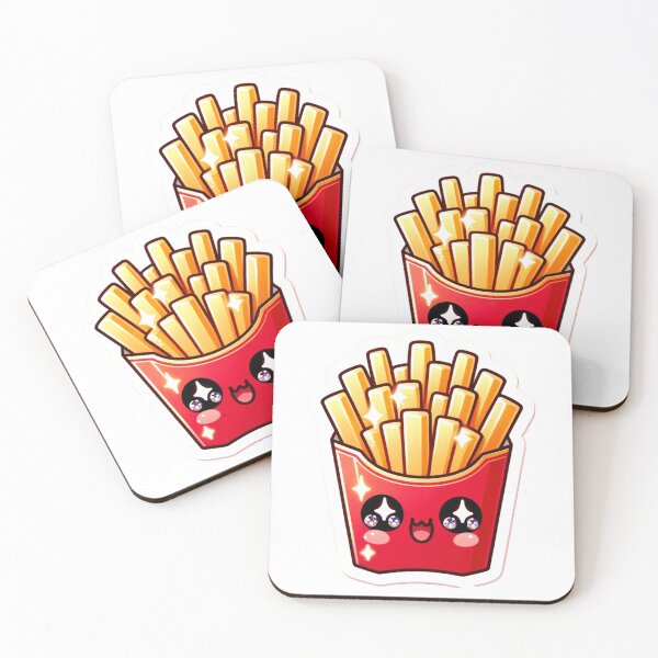 Item preview, Kawaii Crispy Delights | Cute Golden Fries Sticker designed and sold by TheGraphicsLord.