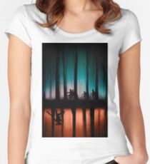 Fremde Dinge Tailliertes Rundhals-Shirt
