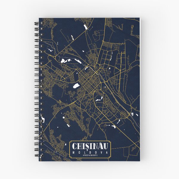 Item preview, Chisinau City Map of Moldova - Gold Art Deco designed and sold by deMAP.