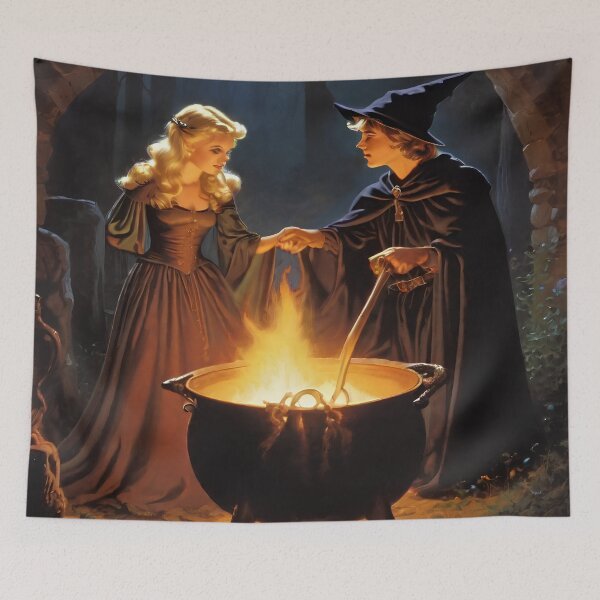 Item preview, Young Witch And Warlock In Love designed and sold by KoliBabb.