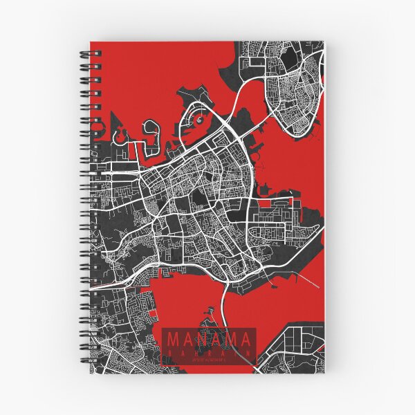 Item preview, Manama City Map of Bahrain - Oriental designed and sold by deMAP.