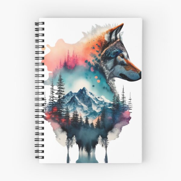 Item preview, Magical Wolf and Mountain: Nature in Watercolor designed and sold by WilsonMiller-.