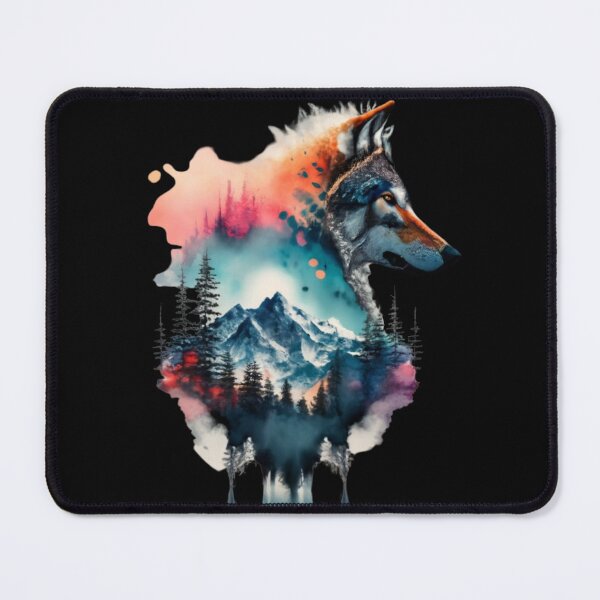 Item preview, Magical Wolf and Mountain: Nature in Watercolor designed and sold by WilsonMiller-.