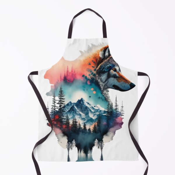 Item preview, Magical Wolf and Mountain: Nature in Watercolor designed and sold by WilsonMiller-.