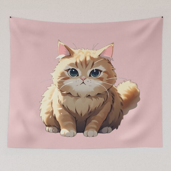 Item preview, tater tot cat, serious cat designed and sold by Bilisik.