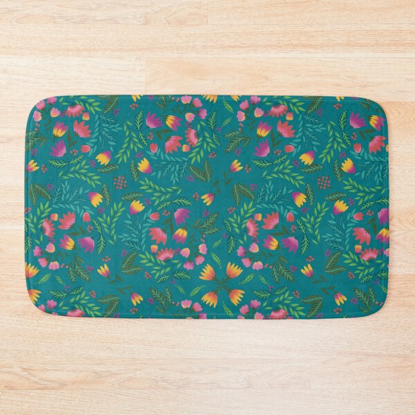 Item preview, Turquoise floral foliage designed and sold by AjoobaByPooja.