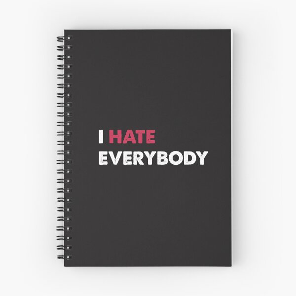 Aperçu de l'œuvre i hate everybody,Je déteste tout le monde v2 créée et vendue par benaouichShop.