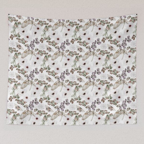 Item preview, Autumn Seamless Pattern - Owls & Moths designed and sold by SorryFrog.