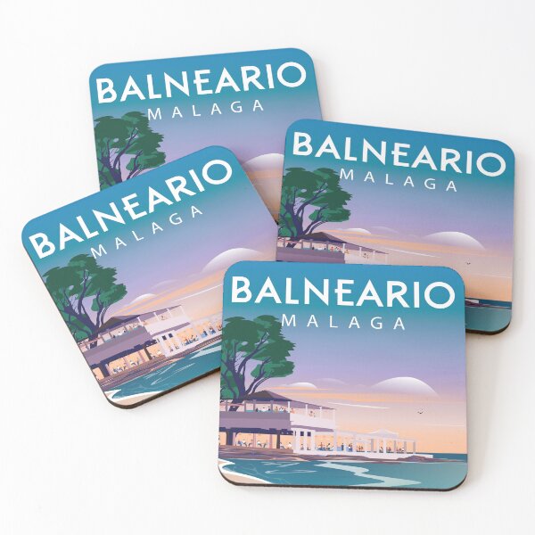 Item preview, Malaga spain  Balneario andalucia travel poster designed and sold by Arctic frame studio.