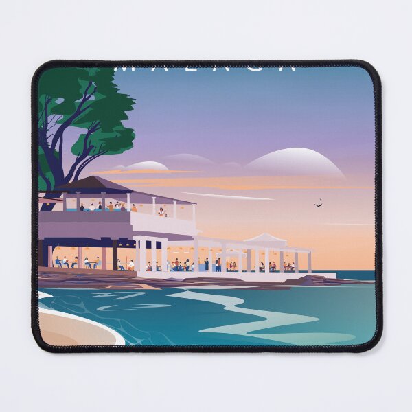 Item preview, Malaga spain  Balneario andalucia travel poster designed and sold by Arctic frame studio.