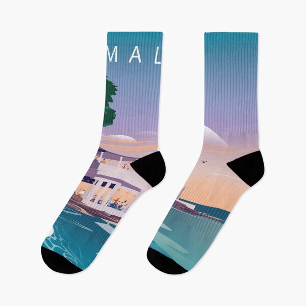 Item preview, Malaga spain  Balneario andalucia travel poster designed and sold by Arctic frame studio.