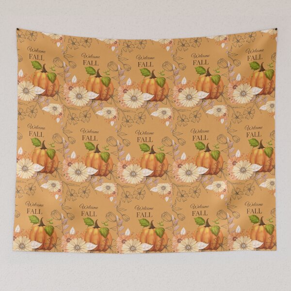 Item preview, Welcome Fall Flowers and Pumpkin Design designed and sold by j-tippens-art.
