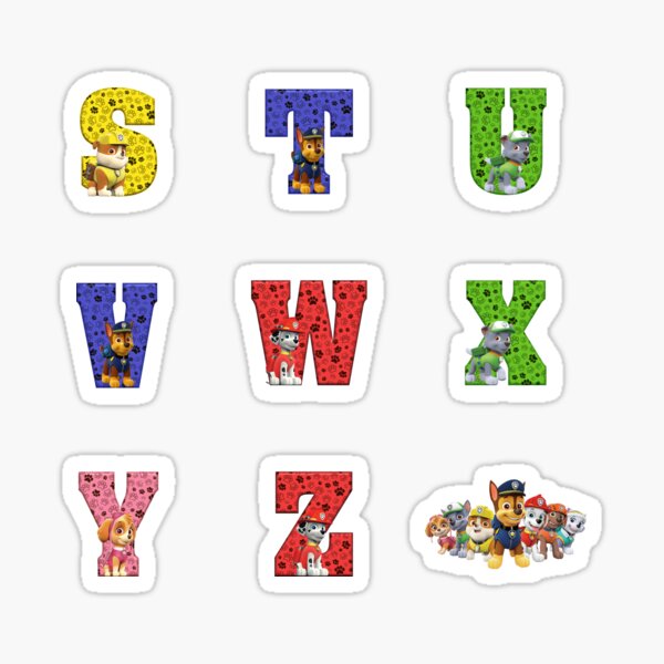 Paw patrol 2025 alphabet blocks