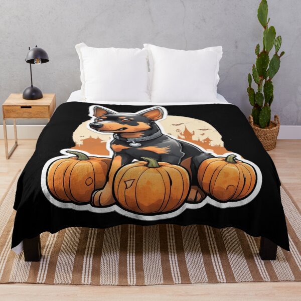 Item preview, Lancashire Heeler With Pumpkins designed and sold by Bilisik.