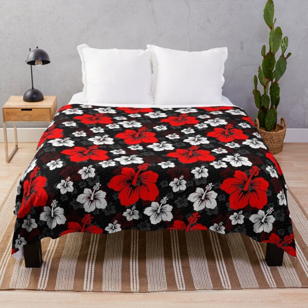 Item preview, Red White Abstract Floral Surface Pattern designed and sold by PatternTitan.
