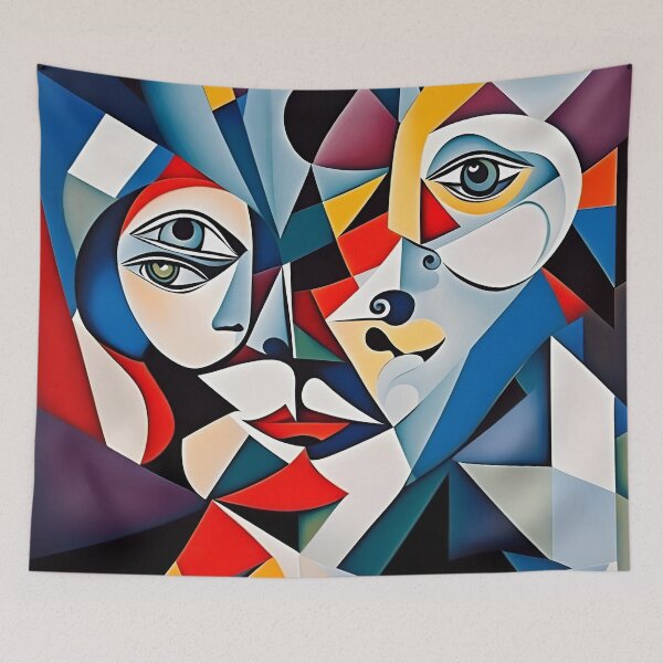 Item preview, Abstract Cubism Meets Pop Art T-Shirt designed and sold by artmanikin.