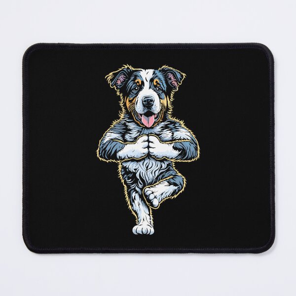 Item preview, Australian Shepherd Yoga Puppy Funny Tree Pose Vrikshasana designed and sold by GrandeDuc.