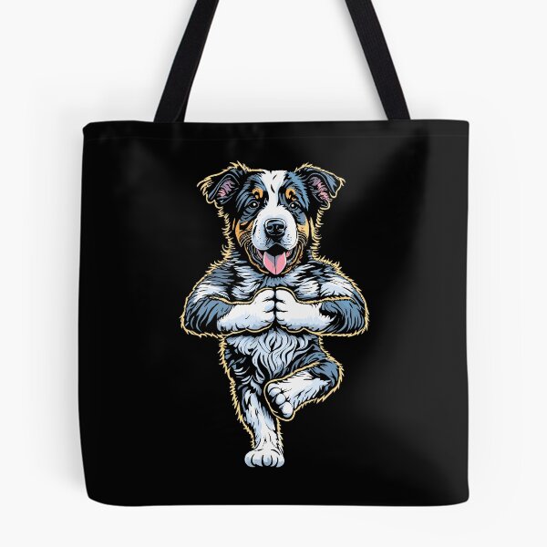 Item preview, Australian Shepherd Yoga Puppy Funny Tree Pose Vrikshasana designed and sold by GrandeDuc.