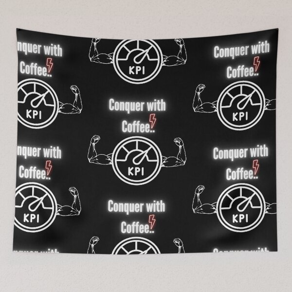 Item preview, conquer with coffee designed and sold by vaggleTown.
