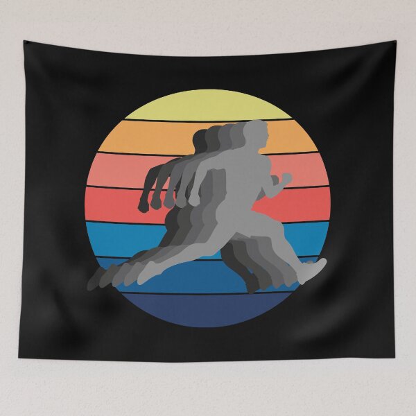 Item preview, Retro silhouette sprint, vintage sunset designed and sold by All Year Round.