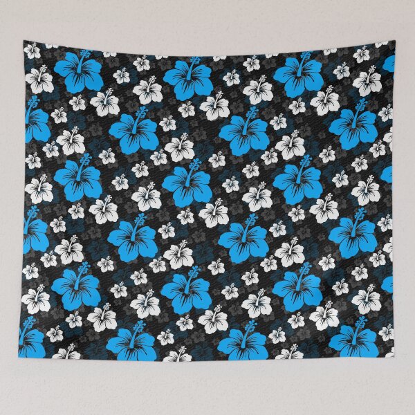 Item preview, Blue White Abstract Floral Surface Pattern designed and sold by PatternTitan.
