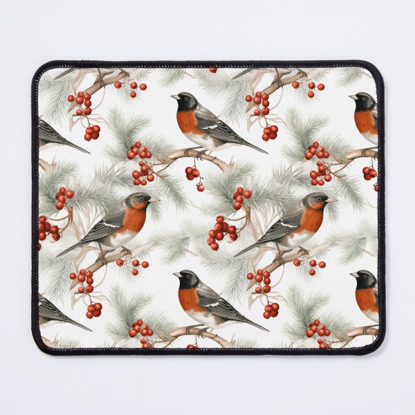 Item preview, Winter pattern with robins fir and rowan designed and sold by Vindbult.