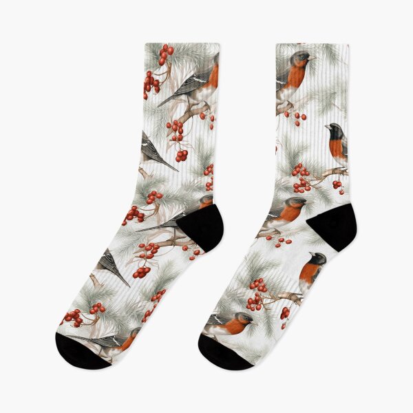 Item preview, Winter pattern with robins fir and rowan designed and sold by Vindbult.