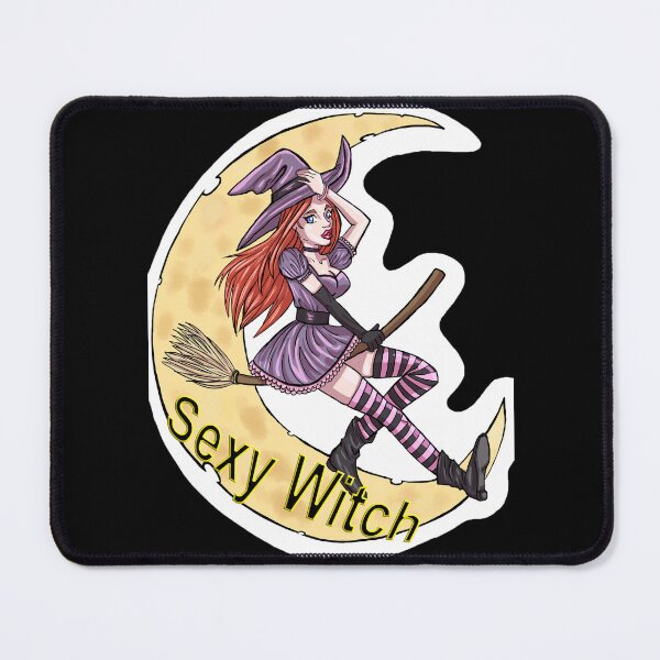 Item preview, Sexy Witch - Cute Witch on Broom - Flying Witch - Halloween 2023 designed and sold by BunnyBizarre.