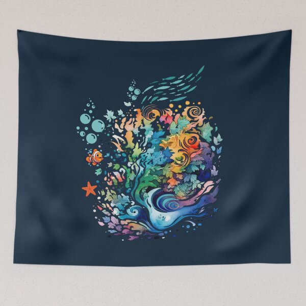 Item preview, Aquatic Dreams: Aquarium Watercolor Design  designed and sold by mndesignworx.