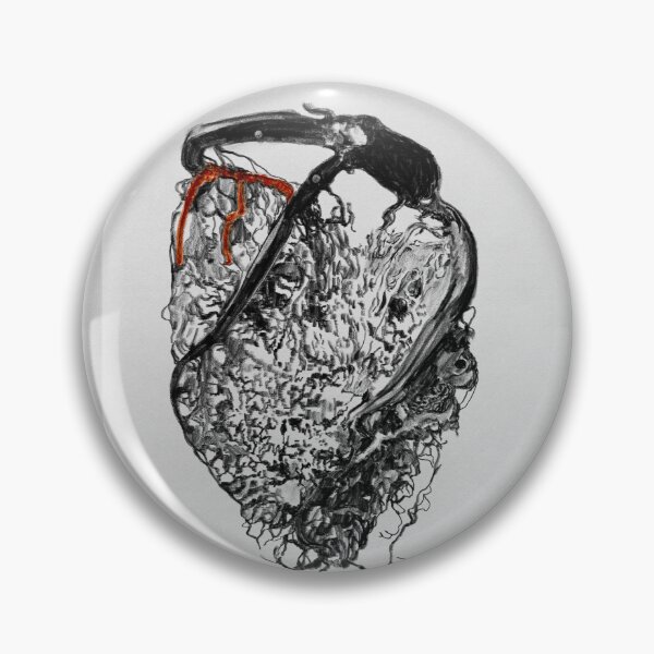 Item preview, Human Heart Blood Vessels - Medical Illustration - Macabre - Creepy Heart - Halloween 2023 designed and sold by BunnyBizarre.