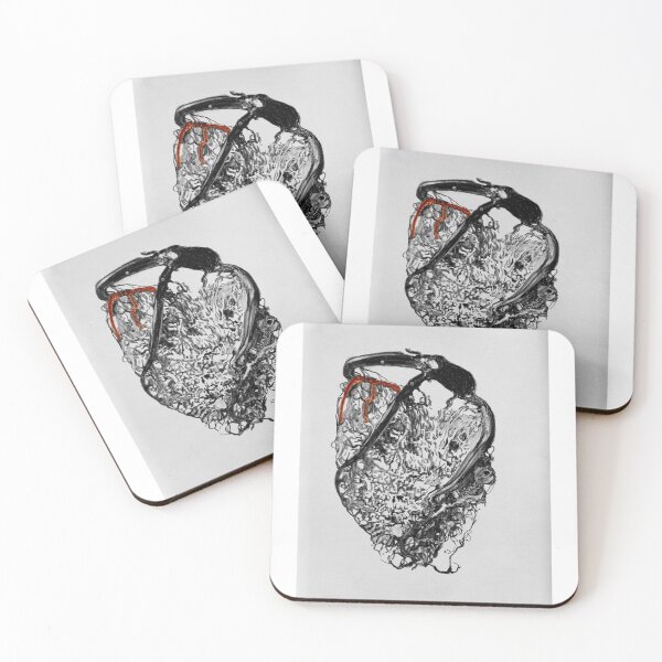 Item preview, Human Heart Blood Vessels - Medical Illustration - Macabre - Creepy Heart - Halloween 2023 designed and sold by BunnyBizarre.