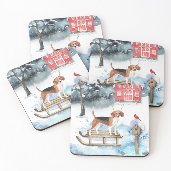 Item preview, Sledging Beagle Christmas Card designed and sold by HugsAndPrints.