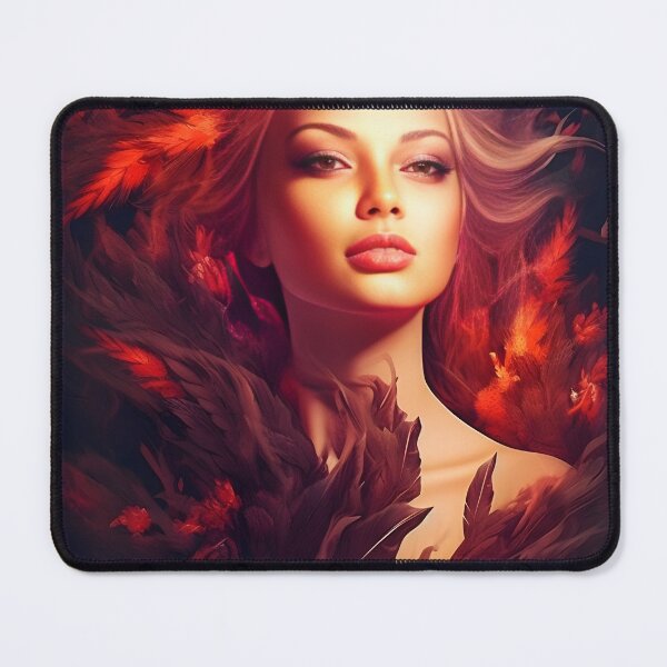 Item preview, Red feathered woman designed and sold by ManuelAndreas.