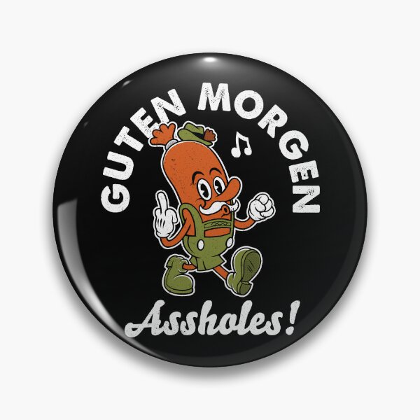 Item preview, Guten Morgen Oktoberfest - Vintage Cartoon Sausage -  Rubberhose -  Flipping the Bird  designed and sold by Nemons.