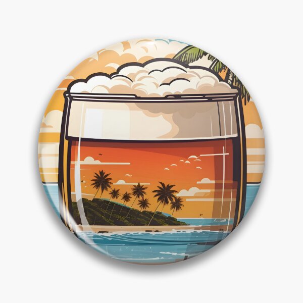 Item preview, Sip by the Shore - Tranquil Beer Glass on Beach designed and sold by ArtistriWear.