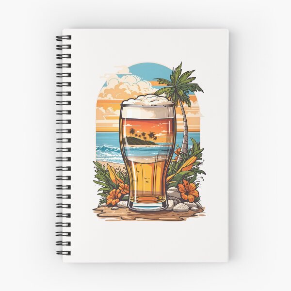 Item preview, Sip by the Shore - Tranquil Beer Glass on Beach designed and sold by ArtistriWear.