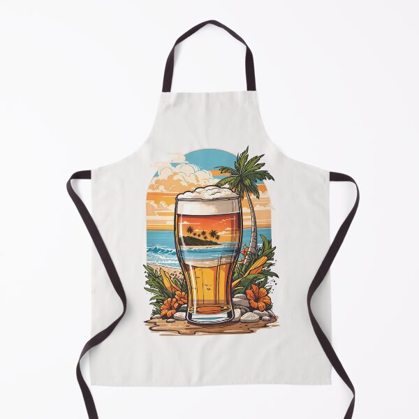 Item preview, Sip by the Shore - Tranquil Beer Glass on Beach designed and sold by ArtistriWear.