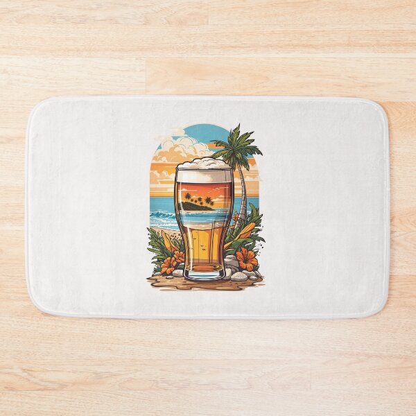 Item preview, Sip by the Shore - Tranquil Beer Glass on Beach designed and sold by ArtistriWear.