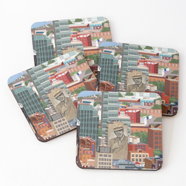 Item preview, Montreal, Canada With Leonard Cohen Street Mural By Artist Carla Daly. designed and sold by Carla Daly.