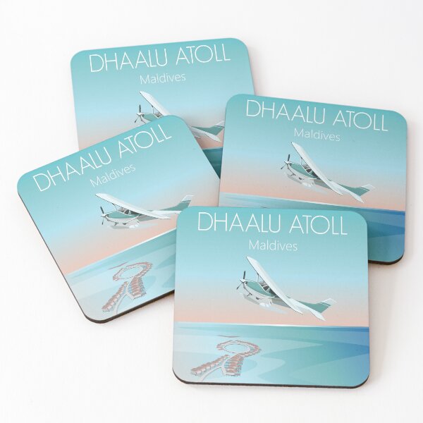 Artikelvorschau, Malediven-Dhaalu-Atoll-Reiseplakat entworfen und verkauft von Arctic frame studio.
