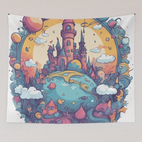 Item preview, Enchanting Castle at Sunset – A Fairytale Beyond Our World designed and sold by TrendyMingle.