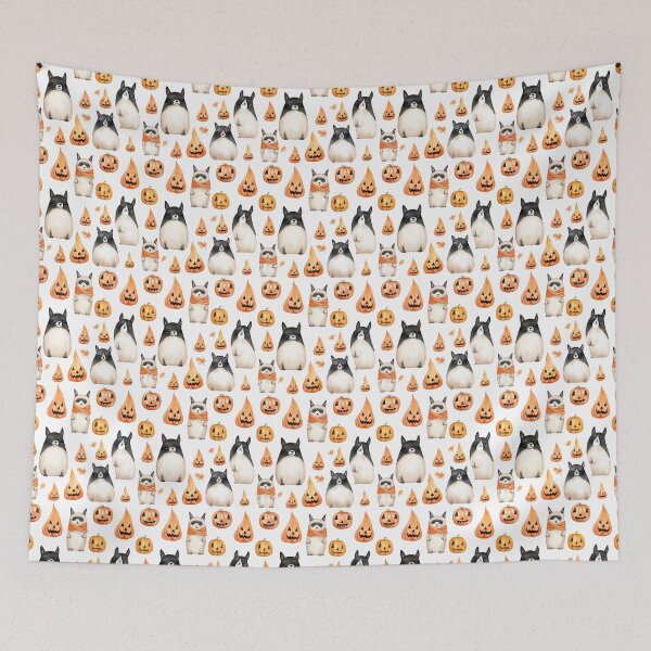 Item preview, Howl-o-ween Wonders: Cute Canine Capers in Spooky Delights designed and sold by qoodesignstudio.