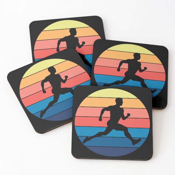 Item preview, Retro silhouette sprint, vintage sunset designed and sold by All Year Round.
